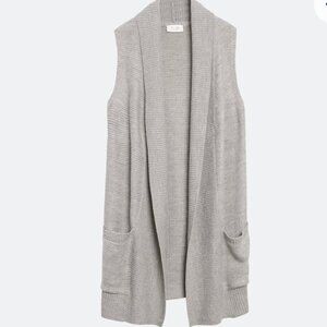 RD Style Jinna Sleeveless Cardigan Light Gray Size M NWOT